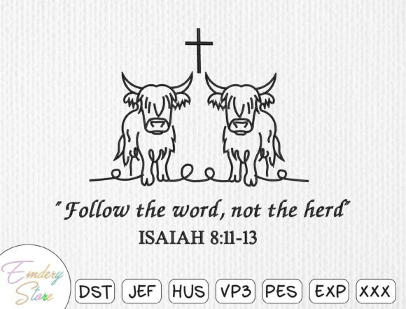 A Christian Highland Cow Embroidery Design Review