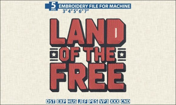 A Designer's Review of the Land of the Free Embroidery Pattern