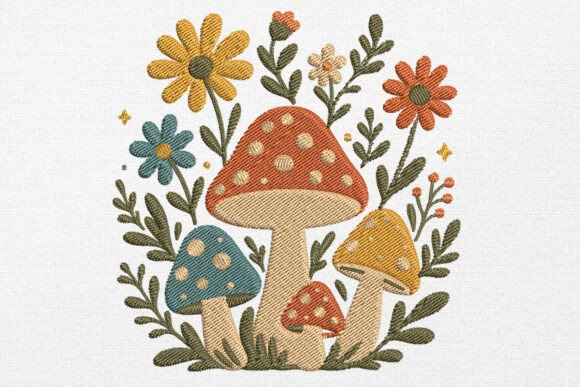 A Designer's Review of the Mushroom Floral Embroidery Design