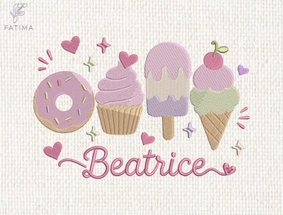 Adorable Sweet Treats Embroidery for Handmade Markets
