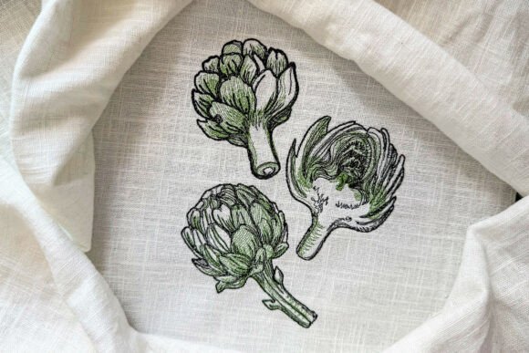 Artichoke Machine Embroidery Set for Boutique Apparel