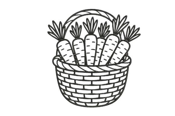 Carrot Basket Embroidery: A Rustic Seasonal Gem