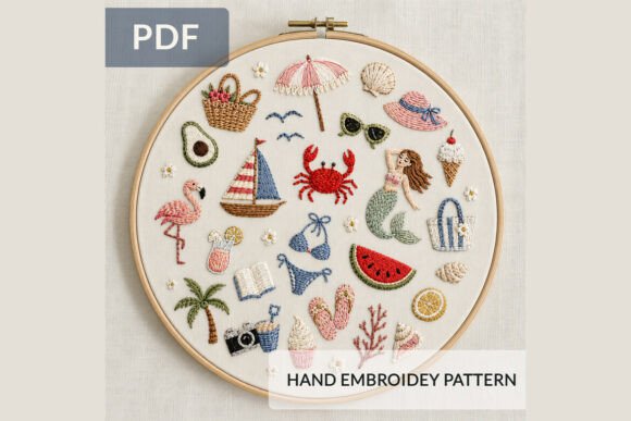 Coastal Charm: A Summer Embroidery Pattern Review