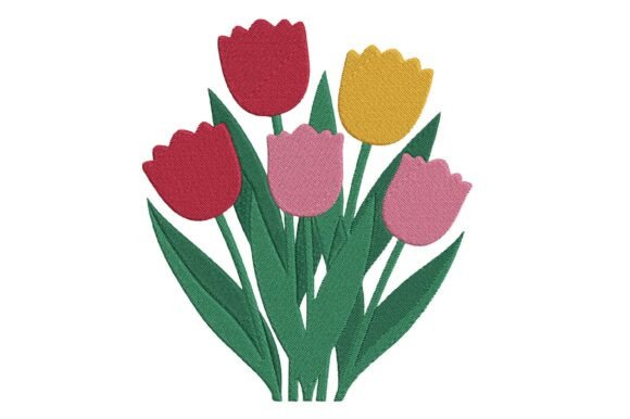 Colorful Tulip Flower Embroidery: A Seasonal Review