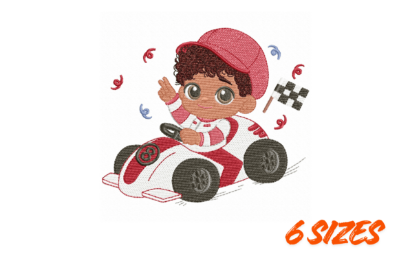 Cute Racing Boy Embroidery Design: A Designer’s Test