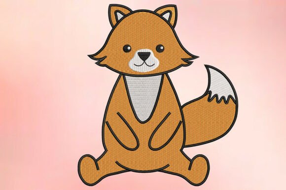 Cute Sitting Fox Embroidery Design – Craft Fair Review