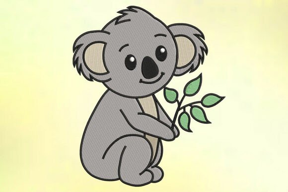 Eucalyptus Koala Embroidery Design Review for Boutique Apparel