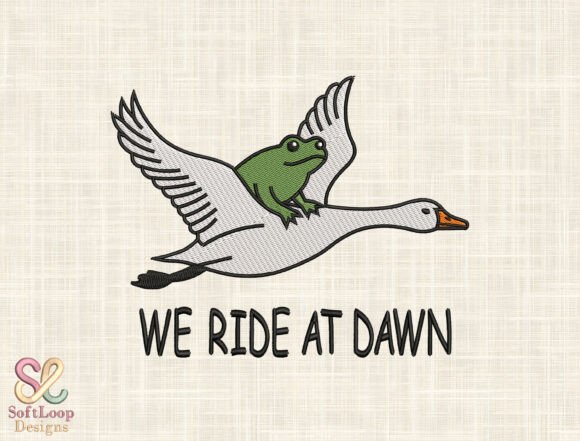 Frog and Goose Embroidery Design Review for Boutique Sweatshirts