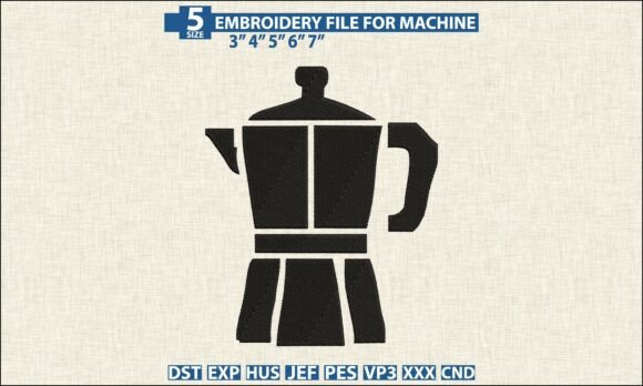 Moka Pot Embroidery Pattern Review for Holiday Product Design