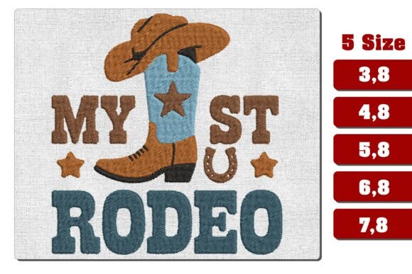 My First Rodeo Western Boot Embroidery