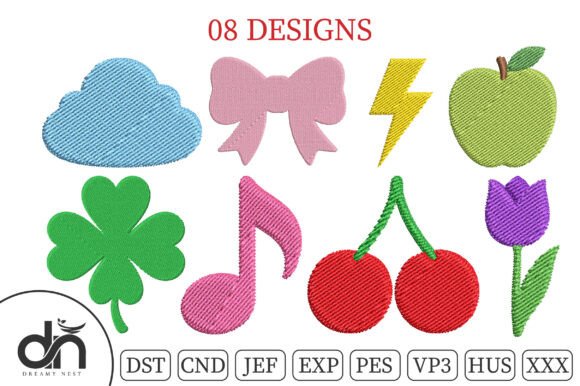 My Real-World Review of the 8 Mini Cute Shapes Embroidery Bundle