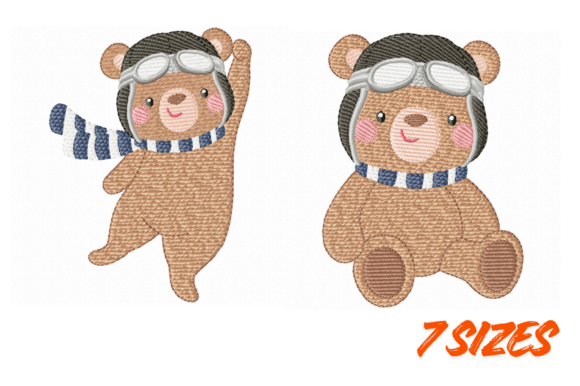 Reviewing the 2 Pilot Bear Embroidery Design Set