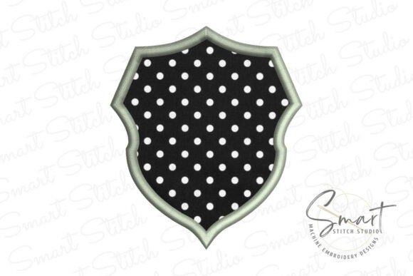 Shield Applique Embroidery Design for Holiday Selling